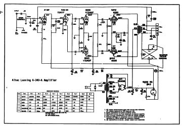 Altec Lansing A340A schematic circuit diagram
